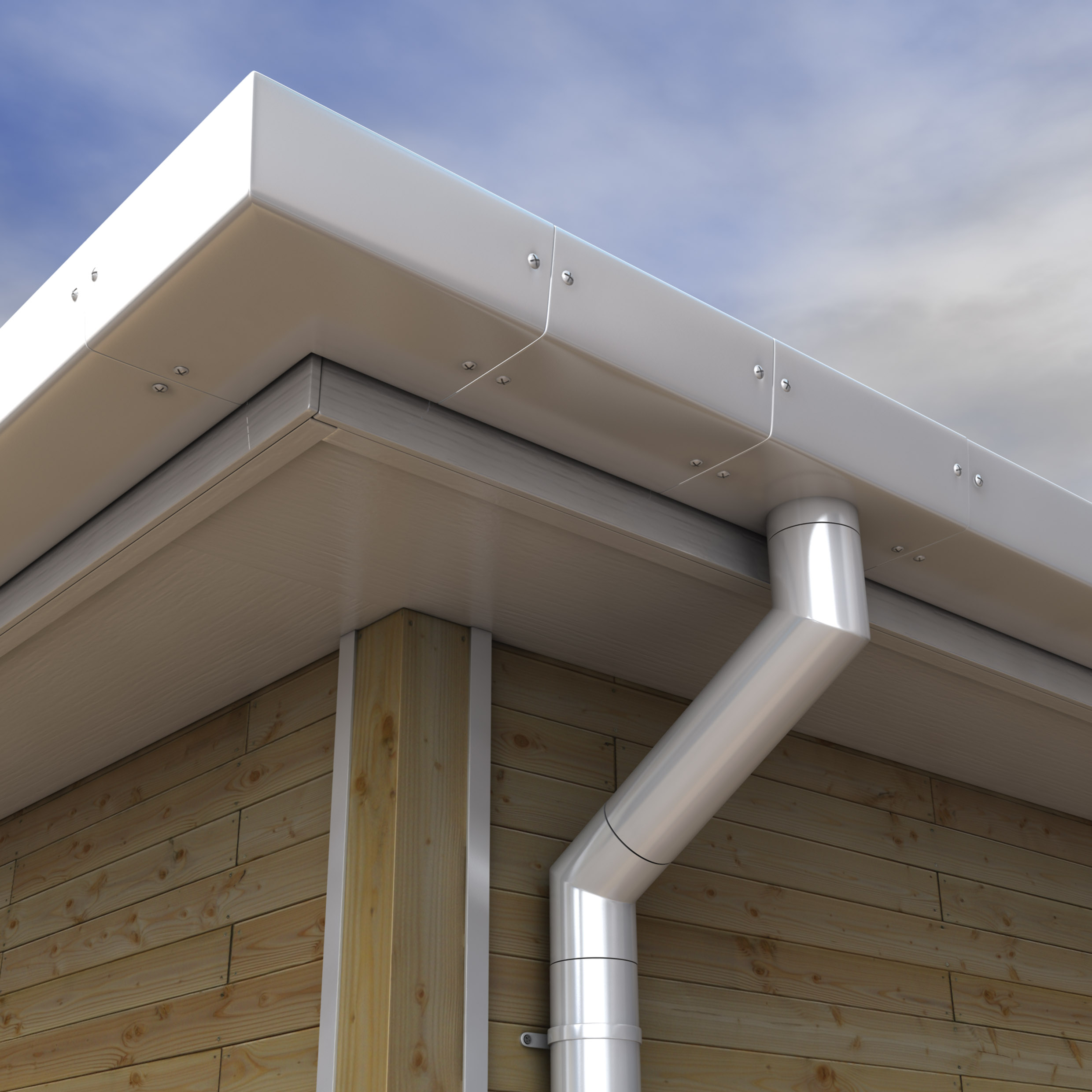 GX pressed aluminium gutters product range image